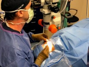 Doctor Working on Patient's Eyes for Premium Cataract Surgery in Miami, Boca Raton, Fort Lauderdale, Palm Beach, Plantation, and Weston