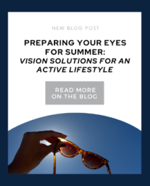 Blog title with someone holding their sunglasses up to the sun